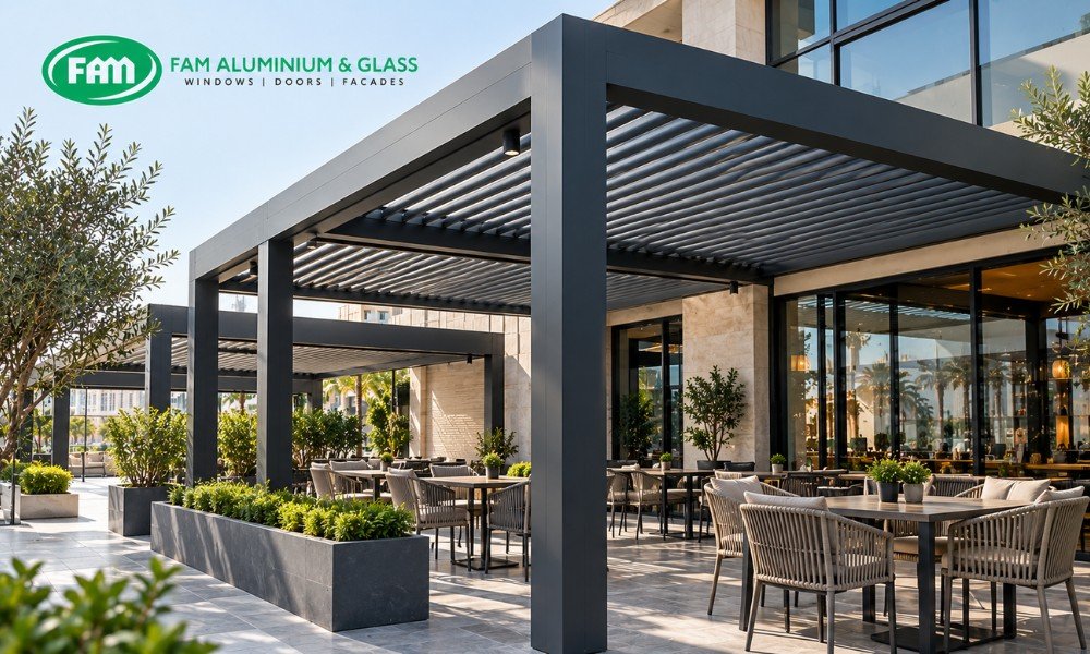 Aluminum Pergolas for Commercial Spaces