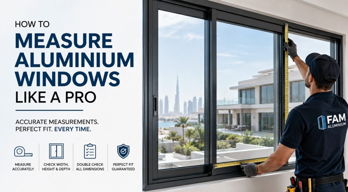 how to measure aluminium windows