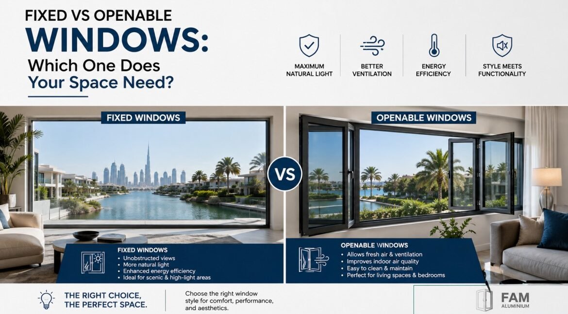 fixed vs openable windows
