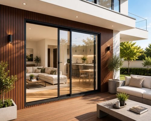 Aluminium sliding door